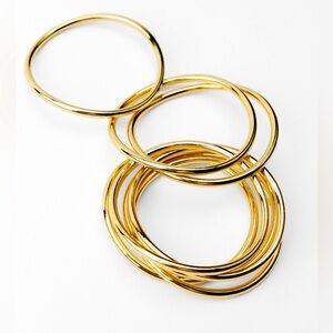 NWT -Zara pack of metal bracelets- gold tone
